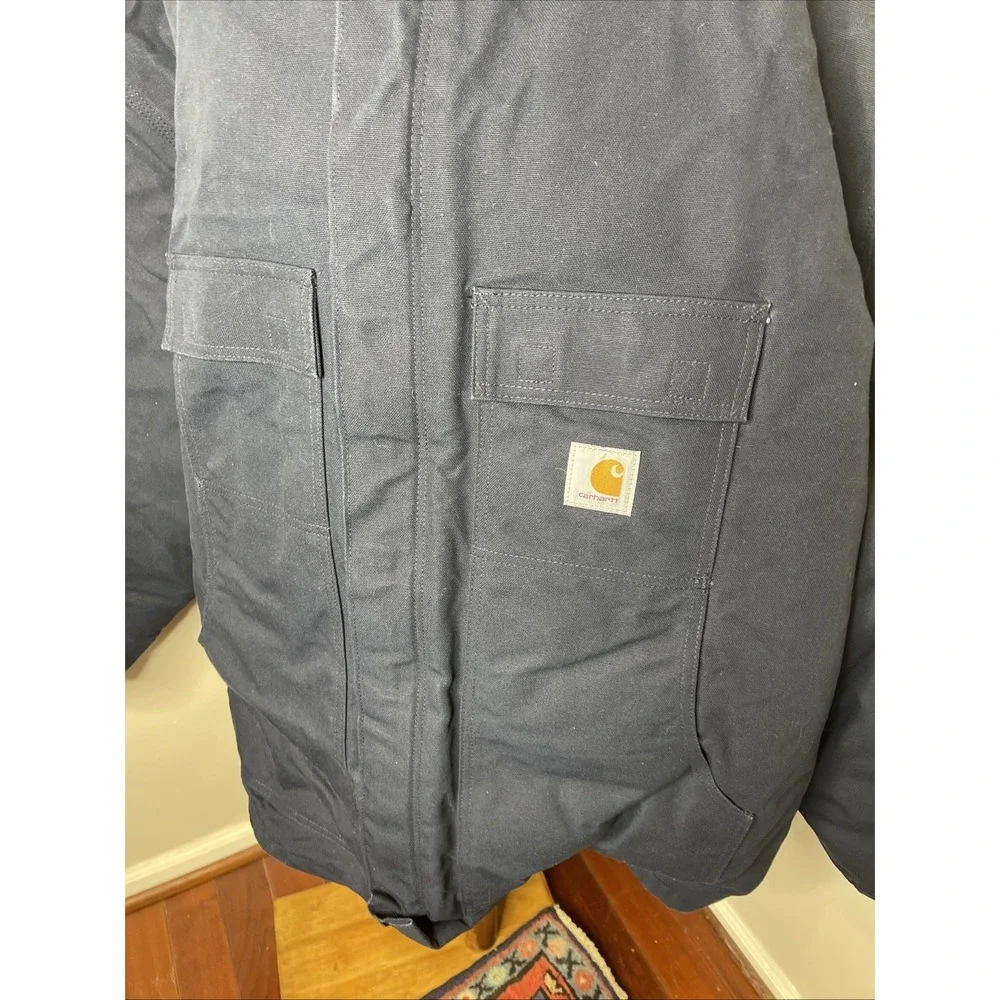 Carhartt Work Jacket Navy Blue 0C0003-M Loose Fit Insulated High Quality 5XL